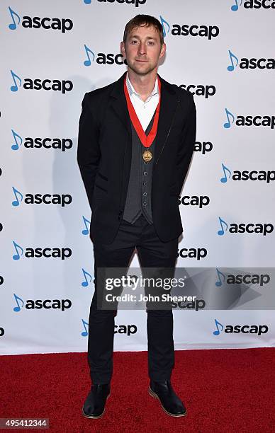 Songwriter Ashley Gorley attends the 53rd annual ASCAP Country Music awards at the Omni Hotel on November 2, 2015 in Nashville, Tennessee.