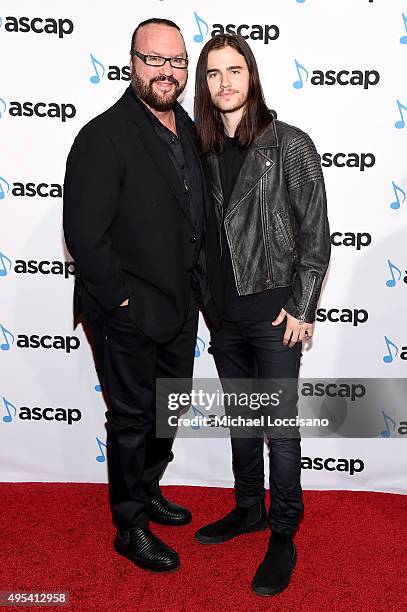 Songwriter Desmond Child and Singer Songwriter Anthony De La Torre attend the 53rd annual ASCAP Country Music awards at the Omni Hotel on November 2,...