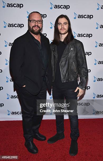 Songwriter Desmond Child and Singer Songwriter Anthony De La Torre attend the 53rd annual ASCAP Country Music awards at the Omni Hotel on November 2,...