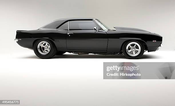 pro stock racer profile - chevrolet-camaro-super-sport stockfoto's en -beelden
