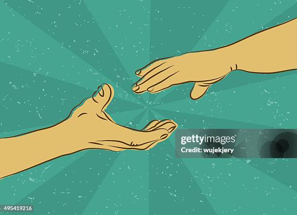 stockillustraties, clipart, cartoons en iconen met human hand - vector illustration - grijpen