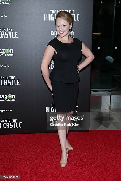 Alicia Sable attends the New York Series Premiere of "The Man In The High Castle" at Alice Tully Hall on November 2, 2015 in New York City.