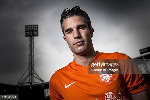 Robin van Persie during the team presentation of The Netherlands for the world Cup 2014 in Brazil on June 3, 2014 at Alkmaar, The Netherlands.