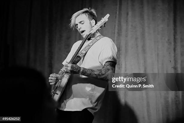 Musician Johnny Stevens of Highly Suspect performs onstage at Brick & Mortar Music Hall on October 23, 2015 in San Francisco, California.