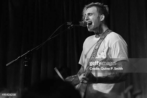 Musician Johnny Stevens of Highly Suspect performs onstage at Brick & Mortar Music Hall on October 23, 2015 in San Francisco, California.