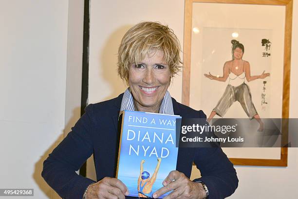 Diana Nyad discusses and signs copies of her book 'Find A Way' at Miami Dade College Wolfson Auditorium Presented in collaboration with The Center...