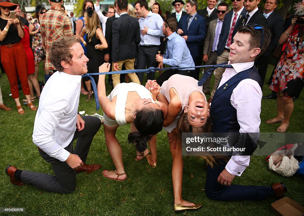 Revellers Enjoy Melbourne Cup Day Festivities
