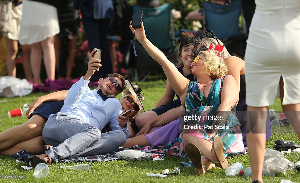 Revellers Enjoy Melbourne Cup Day Festivities