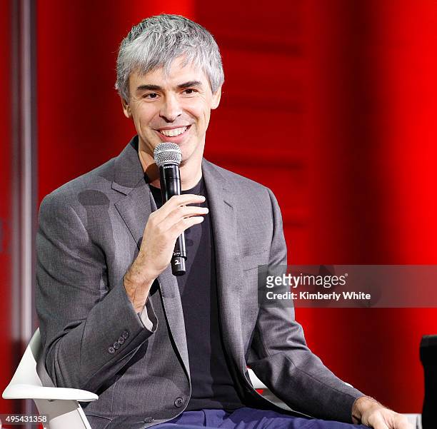 Larry Page speaks during the Fortune Global Forum at the Legion Of Honor on November 2, 2015 in San Francisco, California.