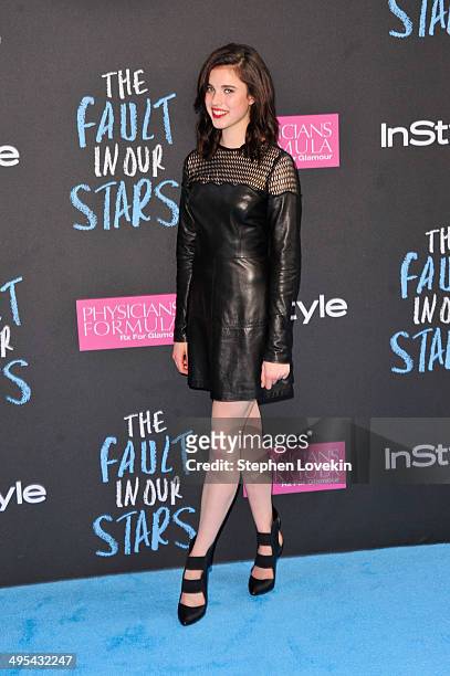 Margaret Qualley attends "The Fault in Our Stars" premiere at the Ziegfeld Theater on June 2, 2014 in New York City.
