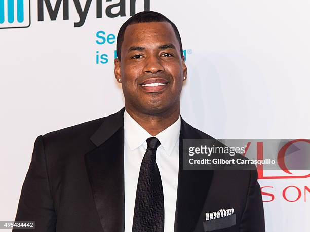 Basketball player Jason Collins attends Elton John AIDS Foundation's 14th Annual An Enduring Vision Benefit at Cipriani Wall Street on November 2,...