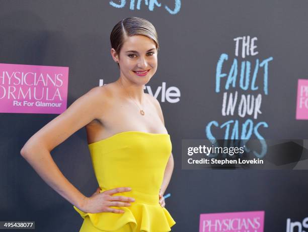 Actress Shailene Woodley attends "The Fault In Our Stars" premiere at Ziegfeld Theater on June 2, 2014 in New York City.