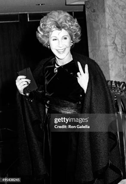Betsy Bloomingdale attends the preview party for "Lunch Hour" Benefiting Richmond Fellowship on Novembwer 5, 1980 at the Piccadilly Hotel in New York...