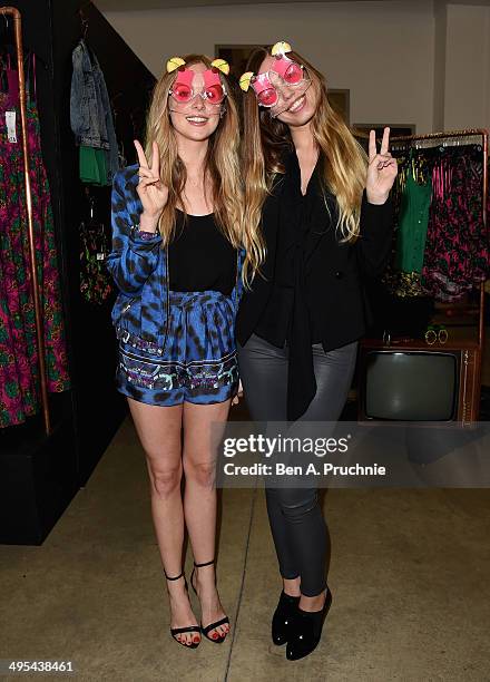 Diana Vickers and Amber Le Bon at the George Pop up Shop, supporting Graduate Fashion Week 2014 on June 3, 2014 in London, England.