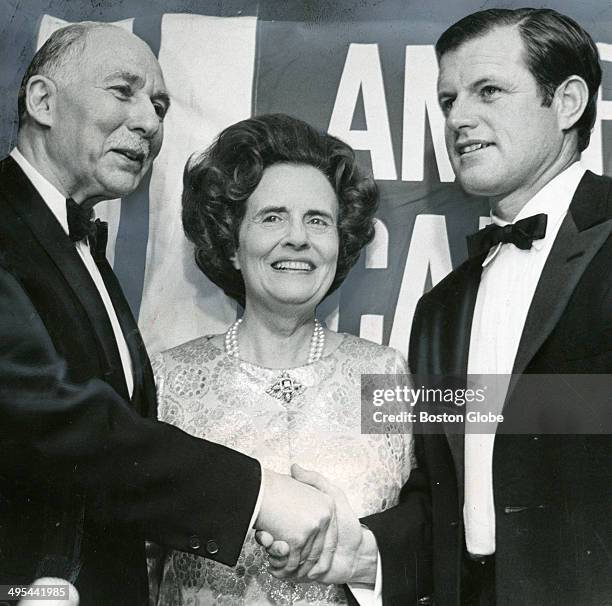 Dr. Sidney Fraber, Mary Lasker and Ted Kennedy, Sept. 19, 1969.