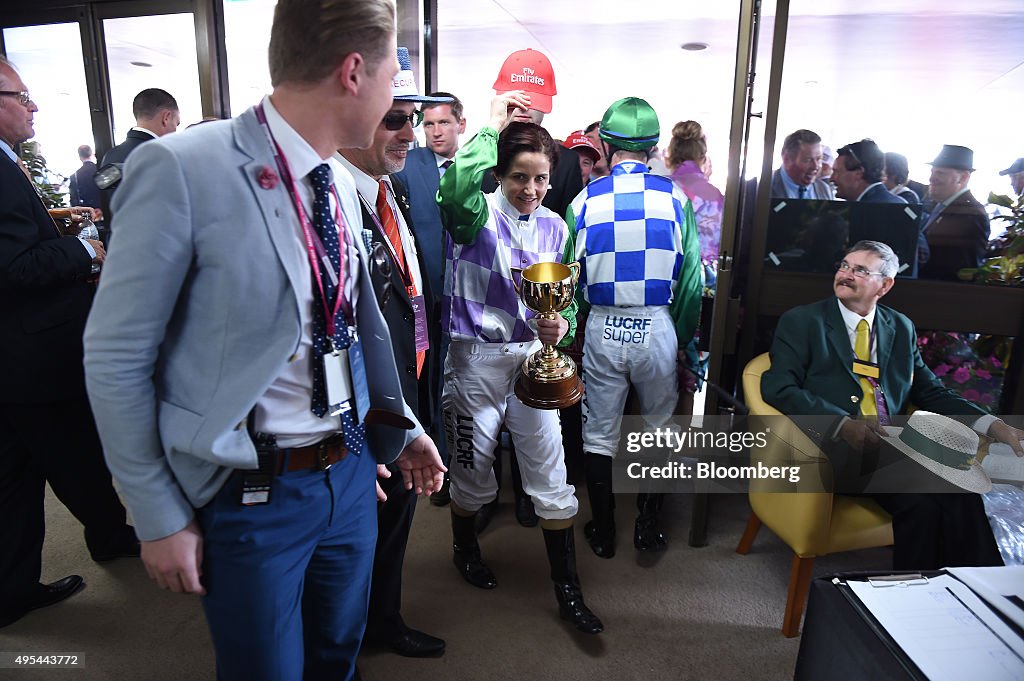 Punters And Revelers At The Melbourne Cup