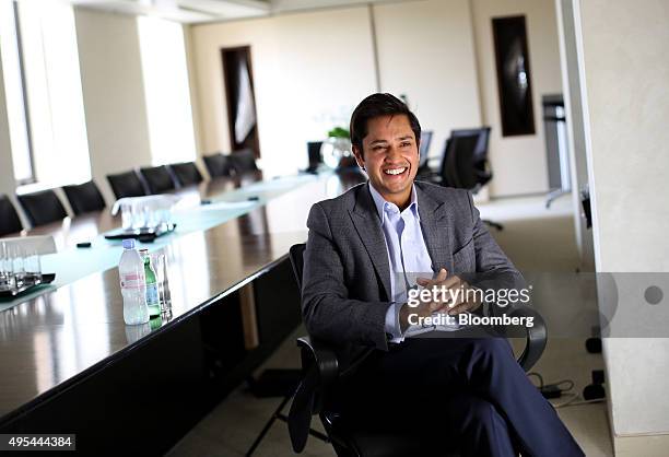 Aditya Mittal, chief financial officer of ArcelorMittal and chief executive officer of ArcelorMittal Europe, speaks during an interview at the...