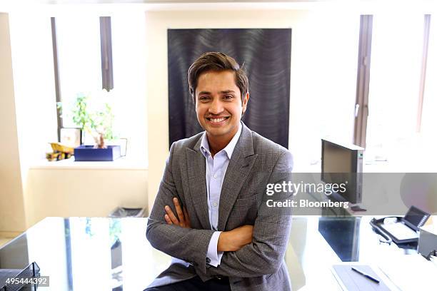 Aditya Mittal, chief financial officer of ArcelorMittal and chief executive officer of ArcelorMittal Europe, poses for a photograph in the company's...