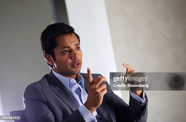 Aditya Mittal, chief financial officer of ArcelorMittal and chief executive officer of ArcelorMittal Europe, speaks during an interview at the...
