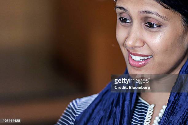 Roshni Nadar, chief executive officer for HCL Corp., speaks during an interview in Noida, Uttar Pradesh, India, on Friday, Oct. 2, 2015. Despite...