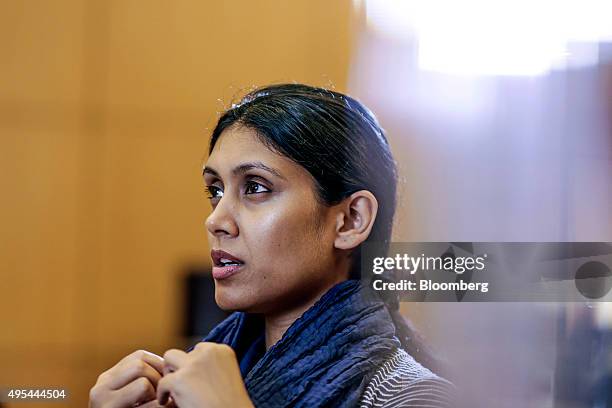 Roshni Nadar, chief executive officer for HCL Corp., speaks during an interview in Noida, Uttar Pradesh, India, on Friday, Oct. 2, 2015. Despite...