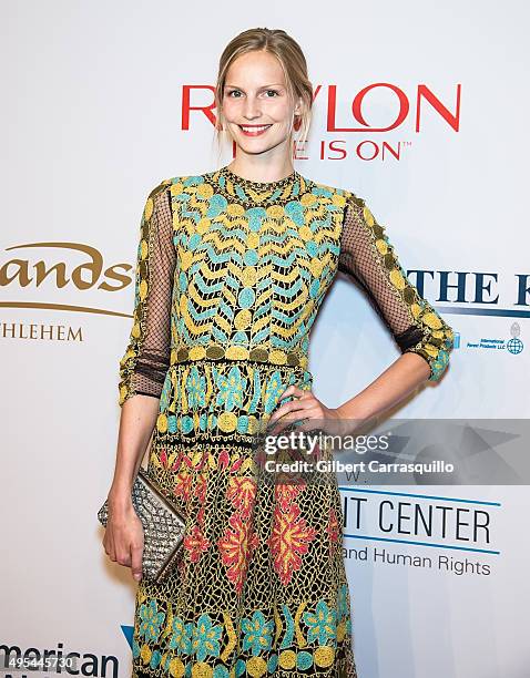 Model Katrin Thormann attends Elton John AIDS Foundation's 14th Annual An Enduring Vision Benefit at Cipriani Wall Street on November 2, 2015 in New...