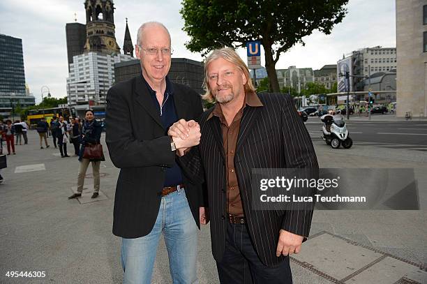 Gottfried Vollmer and Frank Kessler attend 'Harms' Berlin Premiere at Zoo Palast on June 3, 2014 in Berlin, Germany.