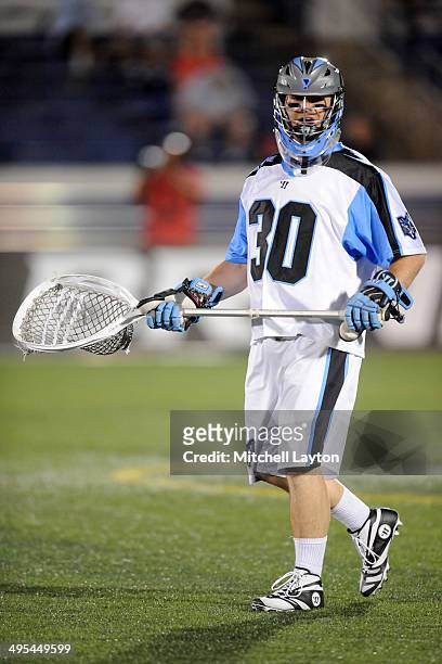 Brian Phipps of the Ohio Machine looks on during a MLL lacrosse game against the Chesapeake Bayhawks on May 31, 2014 at Navy-Marine Corps Memorial...