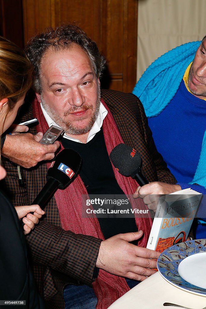 "Prix Goncourt Et Renaudot" & Literary Prize Winner Announcement At Drouant In Paris