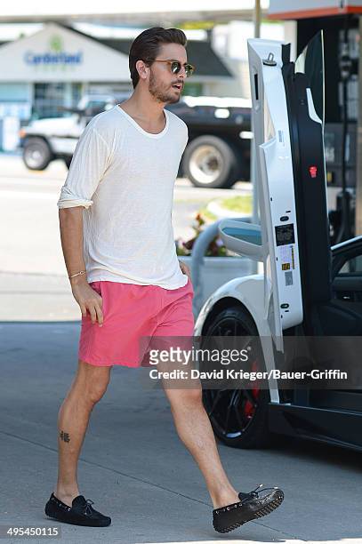 Scott Disick is seen in Southhampton, New York on June 03, 2014 in New York City.
