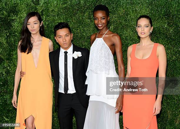 Fei Fei Sun, Maria Borges, Prabal Gurung, and Emily DiDonato attend the 12th annual CFDA/Vogue Fashion Fund Awards at Spring Studios on November 2,...