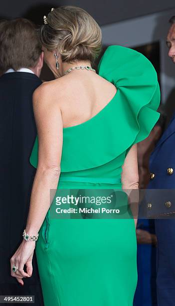 King Willem-Alexander of The Netherlands:Queen Maxima of The Netherlnds arrive at the Loo Palace for dinner on June 3, 2014 in Apeldoorn, Netherlands.