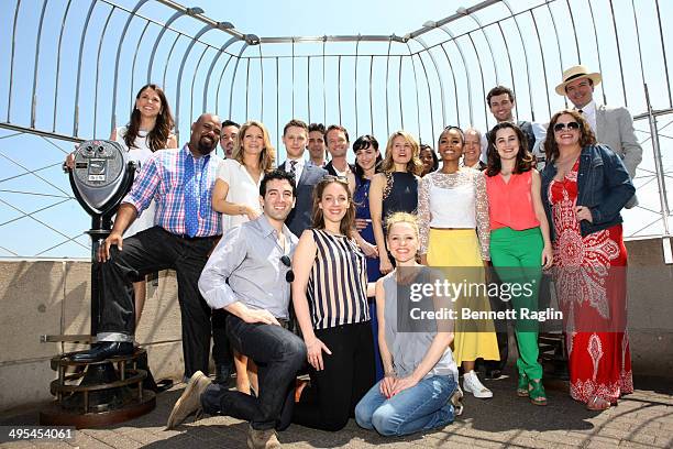 The 2014 Tony Award Nominees visit at The Empire State Building on June 3, 2014 in New York City.