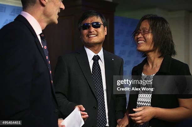 Chen Guangcheng , blind Chinese lawyer, human rights activist and senior fellow in human rights at the Witherspoon Institute, talks to AEI President...