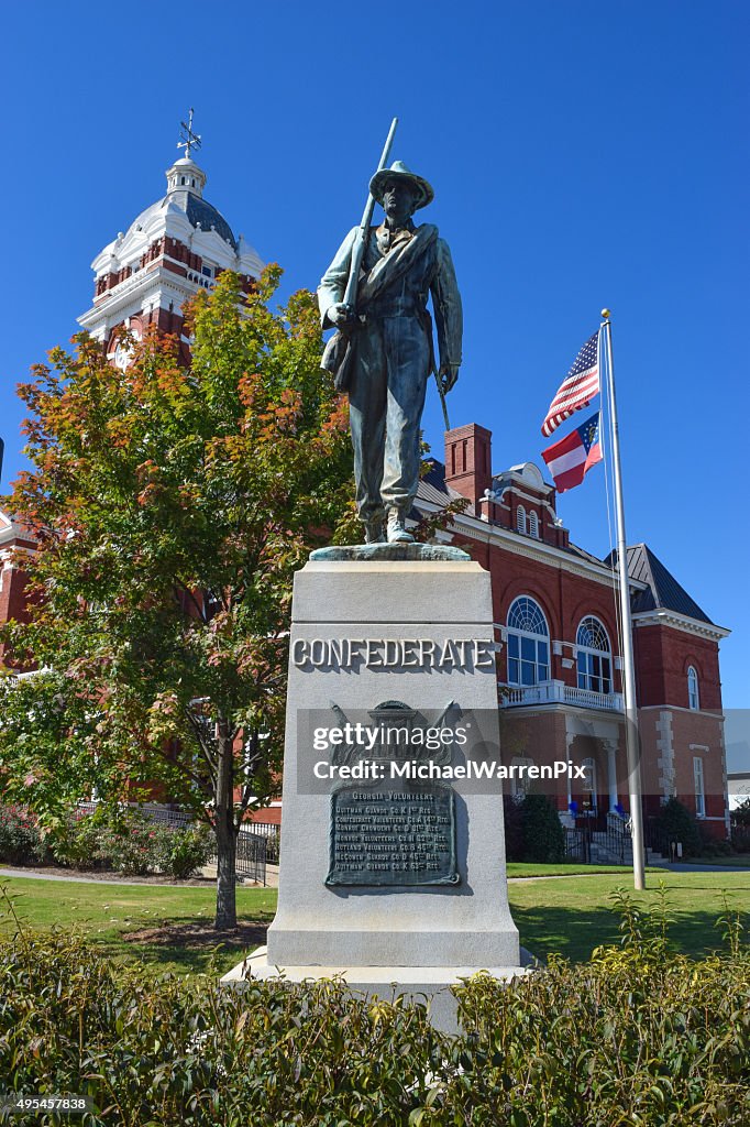 Amerikanische Südstaaten-Soldaten-Denkmal im Forsyth, Georgia