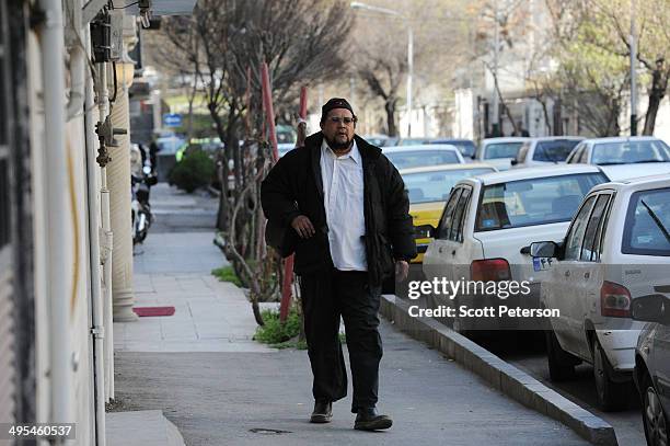 Dawud Salahuddin, an African-American convert to Islam who was born David Theodore Belfield , walks along a street on March 16 in Tehran, Iran. A...