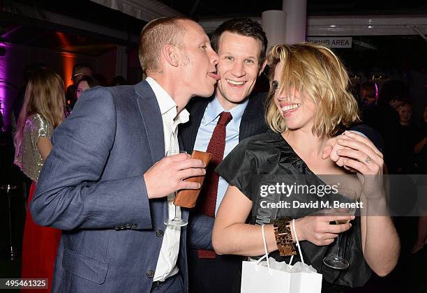 Laurence Fox, Matt Smith and Billie Piper attend the Glamour Women of the Year Awards after party in Berkeley Square Gardens on June 3, 2014 in...