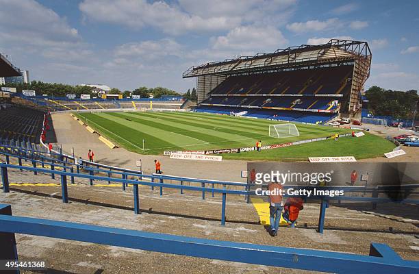 General view of Stamford Bridge, home of Chelsea FC circa 1992, in London, England.