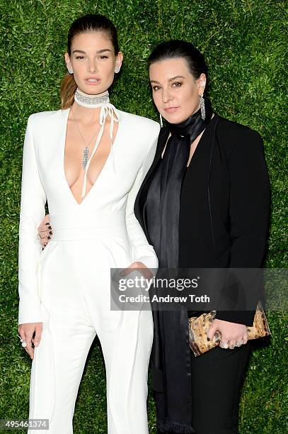 Model Ophelie Guillermand and jewelry designer Dana Lorenz attend the 12th annual CFDA/Vogue Fashion Fund Awards at Spring Studios on November 2,...