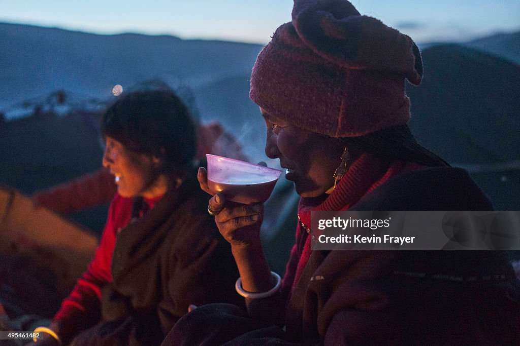 Tibetans Gather For Prayers At Remote Institute