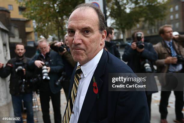 Former Liberal Democrat MP Simon Hughes arrives to attend a memorial service for former Liberal Democrat leader Charles Kennedy on November 3, 2015...