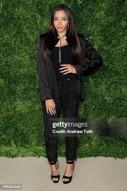 Tinashe attends the 12th annual CFDA/Vogue Fashion Fund Awards at Spring Studios on November 2, 2015 in New York City.