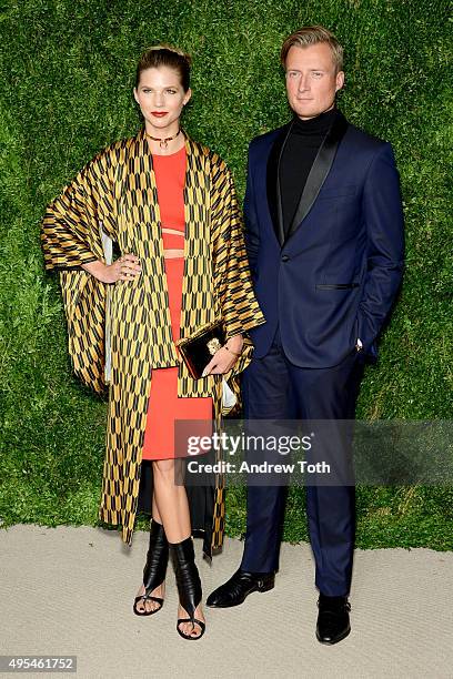 Samantha Angelo attends the 12th annual CFDA/Vogue Fashion Fund Awards at Spring Studios on November 2, 2015 in New York City.