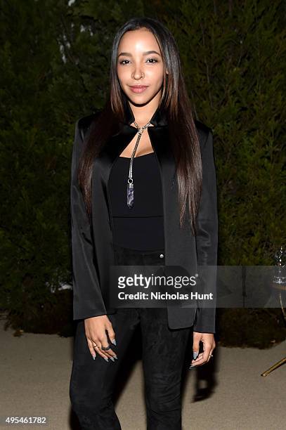 Tinashe attends the 12th annual CFDA/Vogue Fashion Fund Awards at Spring Studios on November 2, 2015 in New York City.