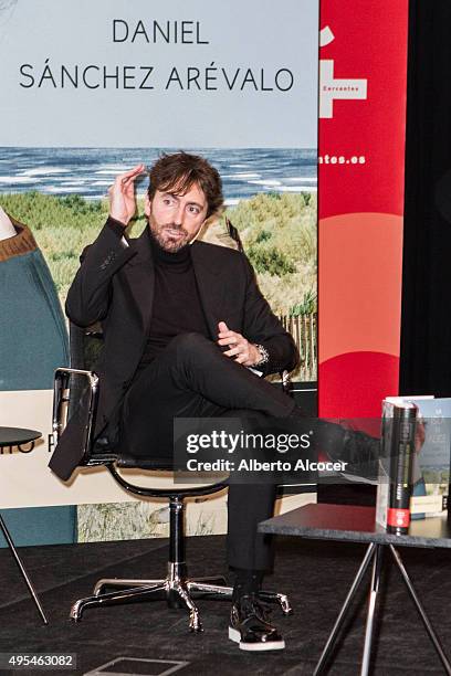 Daniel Sanchez Arevalo attends to Planeta Award 2015 Winners Press Conference at Instituto Cervantes on November 3, 2015 in Madrid, Spain.