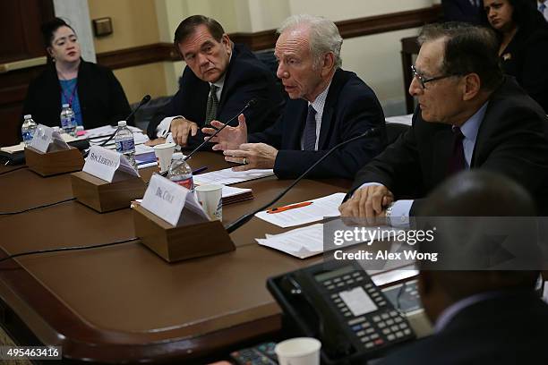 Former governor of Pennsylvania Tom Ridge and former Sen. Joseph Lieberman , and Leonard Cole, director of the Terror Medicine and Security Program...