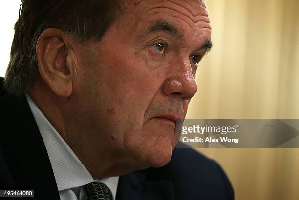 Former governor of Pennsylvania Tom Ridge testifies during a hearing before the House Homeland Security Committee November 3, 2015 on Capitol Hill in...