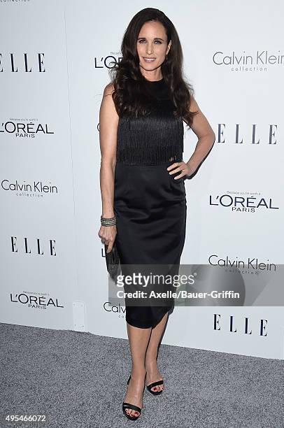 Actress Andie MacDowell arrives at the 22nd Annual ELLE Women In Hollywood Awards at Four Seasons Hotel Los Angeles at Beverly Hills on October 19,...