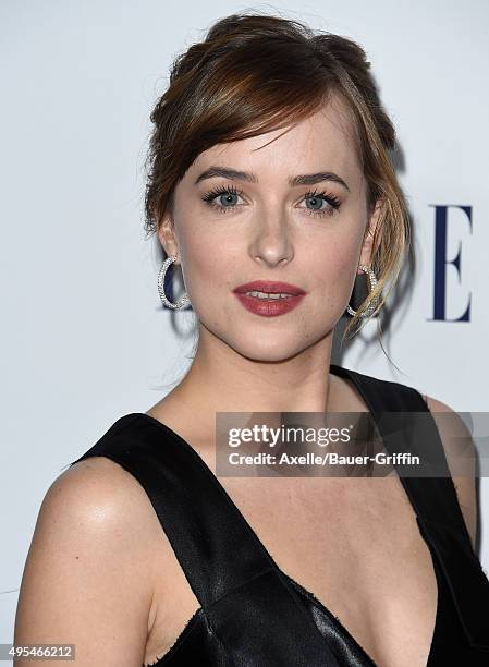 Actress Dakota Johnson arrives at the 22nd Annual ELLE Women In Hollywood Awards at Four Seasons Hotel Los Angeles at Beverly Hills on October 19,...