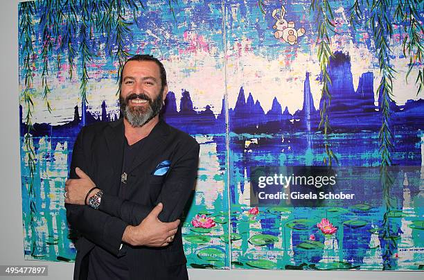 Artist Mauro Bergonzoli attends the Mauro Bergonzoli Exhibition 'Selected Works' at Hubert Burda Media Communication Highway on June 3, 2014 in...